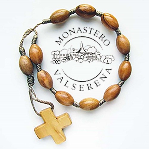 wrist_rosary_with_oval_grains_olive_wood_valserena_trappist_nuns