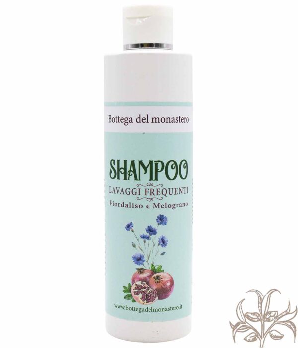 Shampoo - Lavaggi Frequenti - Fiordaliso e Melograno - 250ml - Bottega del Monastero